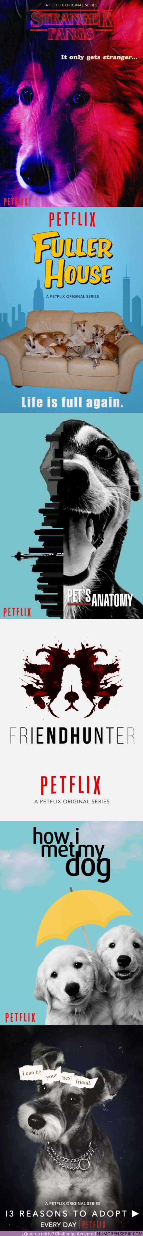 20314 - GALERÍA: Un estudiante crea pósters perrunos de las mejores series de Netflix