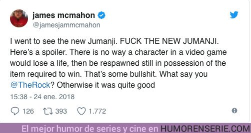 22143 - Jumanji: Un tuitero intenta trollear a Dwayne Johnson y se lleva el zasca de su vida