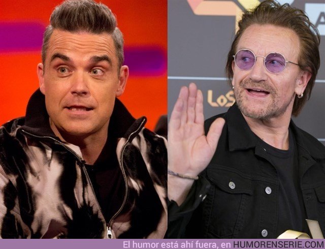 22347 - Robbie Williams habla de aquella vez en la que tomó setas alucinógenas en casa de Bono de U2