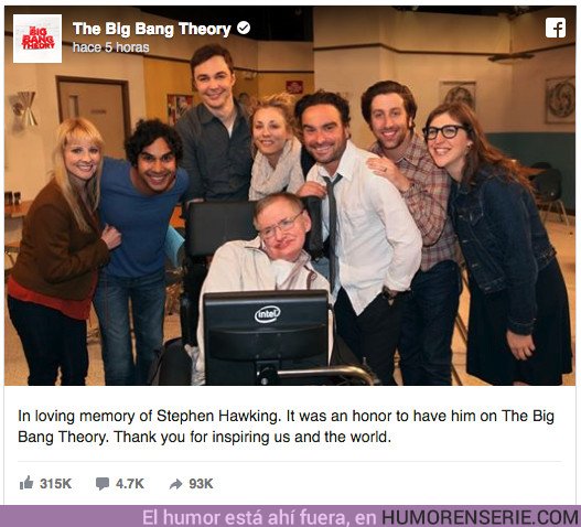 23364 - Este ha sido el último adiós de ‘The Big Bang Theory’ y sus actores a Stephen Hawking