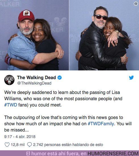 24016 - The Walking Dead tiene un detalle con una fan fallecida a causa de un cáncer