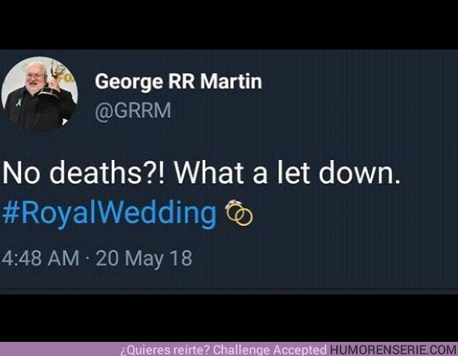 25351 - George RR Martin decepcionado con la boda real británica