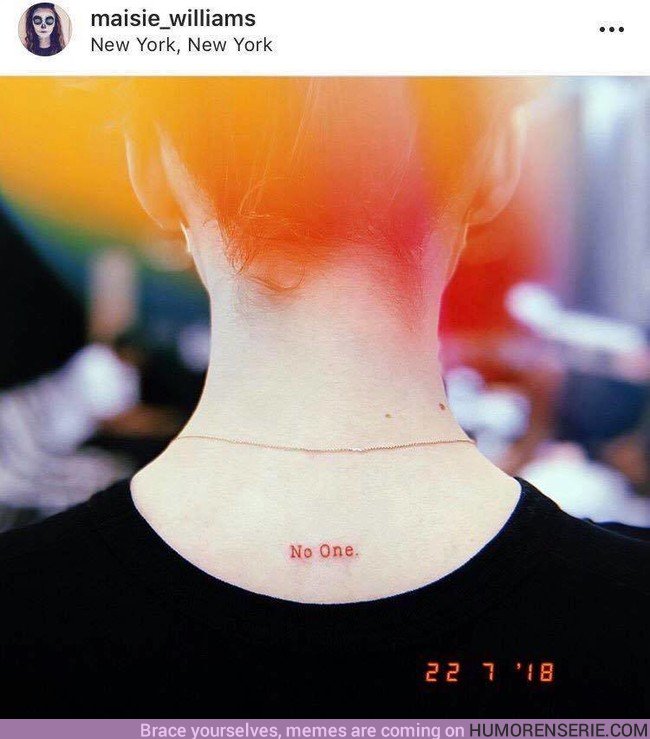 26998 - Maisie Williams se hizo un tatuaje por el final de Juego de Tronos.