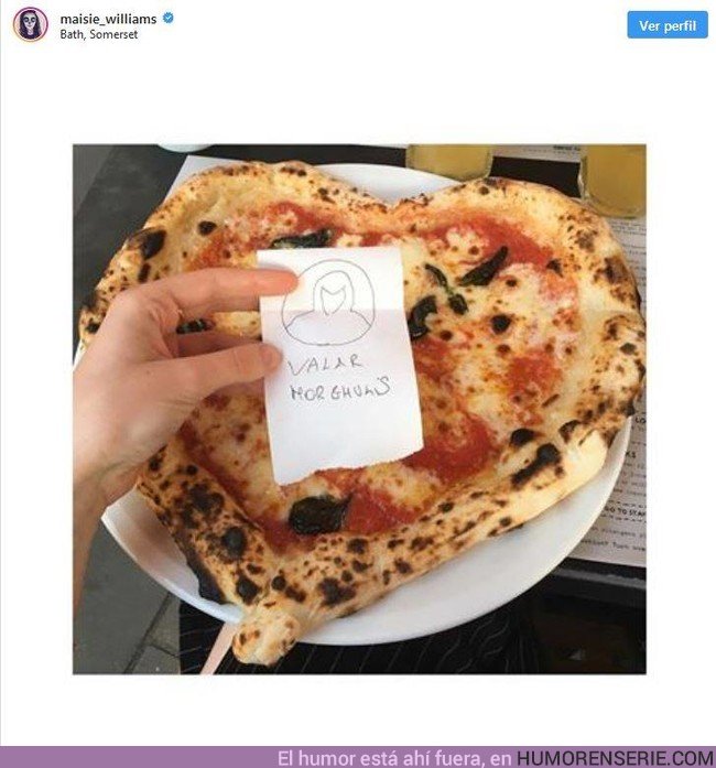 28248 - Cuando eres Maisie Williams y pides una pizza.