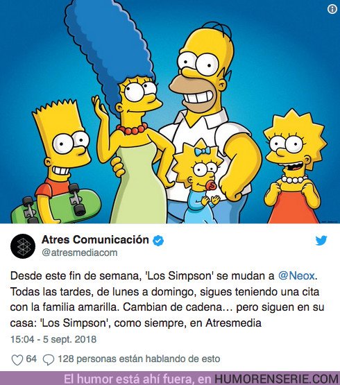 28476 - Los Simpson dejan de verse en Antena 3 por primera vez en 24 años