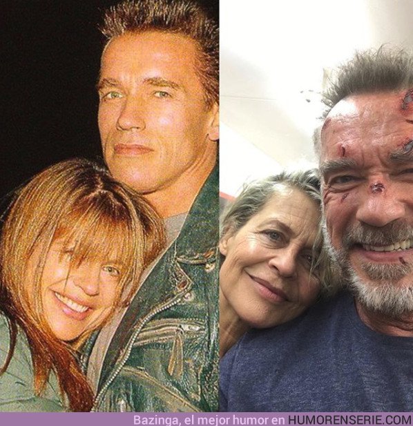 29270 - Arnold y Linda recrean su mítica foto de Terminator 2: El juicio final casi 30años después