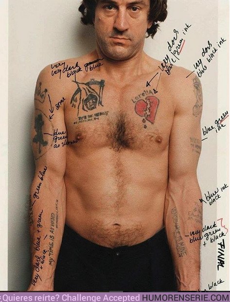 29886 - Notas de Martin Scorsese sobre los tatuajes de Robert De Niro en #ElCabodelMiedo.
