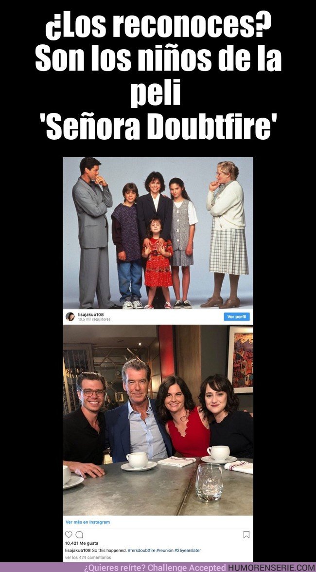 30559 - Pierce Brosnan se reúne con los niños de su película 'Señora Doubtfire' 25 añazos después