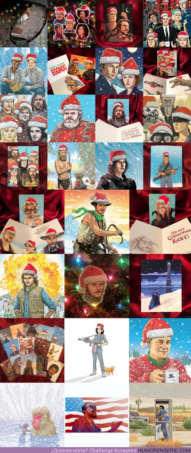 32086 - ¿Buscas felicitar la Navidad de una manera diferente? Mira las tarjetas que ha hecho este artista, basadas en series y pelis épicas