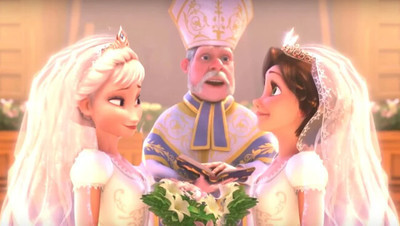 33456 - Esta imagen de Elsa casándose con una mujer está levantando revuelo en Internet