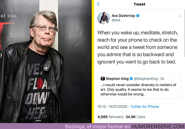 46133 - Stephen King se mete en un follón al hablar sobre la diversidad en twitter
