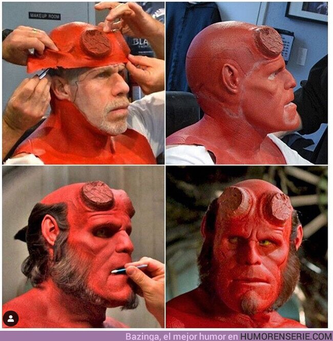 49815 - Ron Pearlman maquillándose para Hellboy