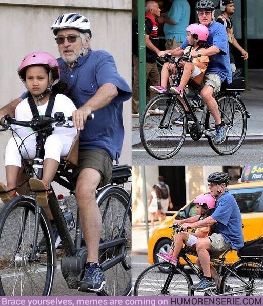 66206 - No es para su próxima película, es Robert De Niro paseando en bici con su hija por las calles de Nueva York