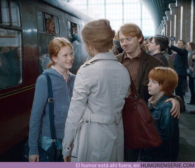 67994 - Ron se casó con Hermione, y la pareja tuvo dos hijos llamados Rose y Hugo 
