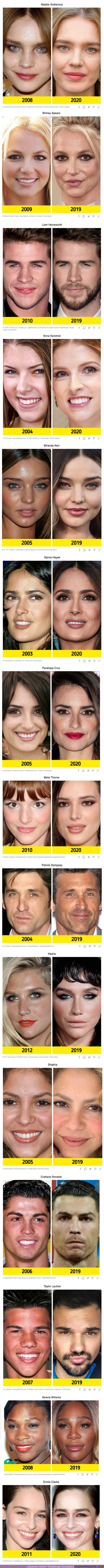 72861 - GALERÍA: 15 Comparaciones que demuestran cómo han cambiado los rostros de los famosos con el paso de los años