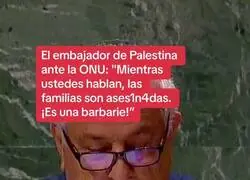 El embajador de Palestina se derrumba leyendo una carta