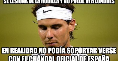  MEMEDEPORTES  Nadal se lesiona de la rodilla y no puede ...