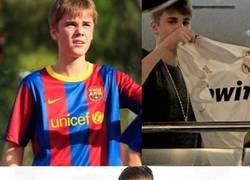 Enlace a Justin Bieber, desprestigiando el fútbol por donde va