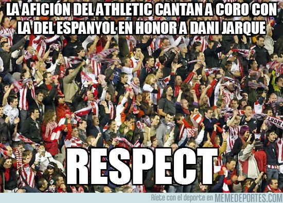 23458 - La Afición del Athletic cantan a coro con la del Espanyol en honor a Dani Jarque