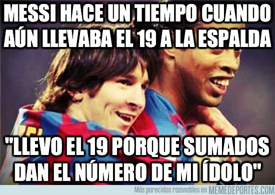 55891 - Messi hace un tiempo cuando aún llevaba el 19 a la espalda