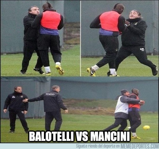 61736 - Mancini y Balotelli llegan a las manos en un entrenamiento