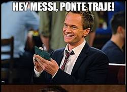 Enlace a Hey Messi, ¡ponte traje!