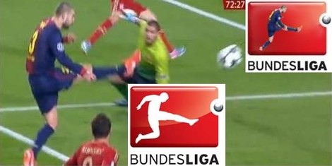  MEMEDEPORTES  Piqué y el logo de la bundesliga