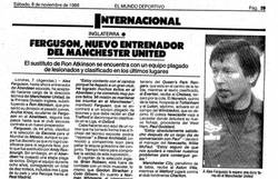 Enlace a Documento histórico: Alex Ferguson, nuevo entrenador del Manchester United