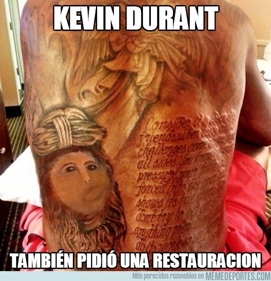 141263 - Kevin Durant y la restauración de su tatuaje