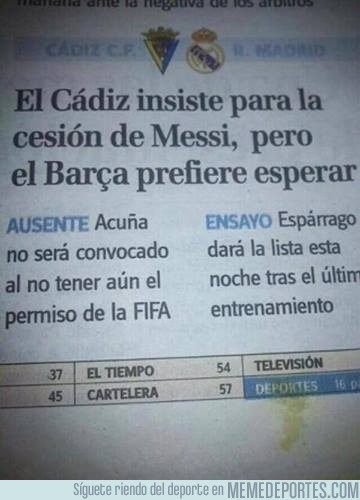 145514 - En el 2005 Messi casi se va cedido al Cádiz, ¿qué hubiera pasado?