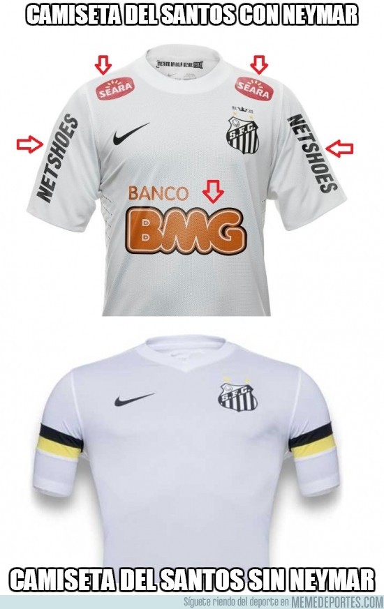147728 - La camiseta del Santos con/sin Neymar