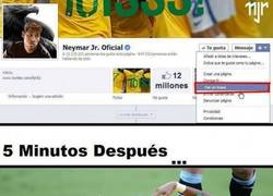 Enlace a Neymar finge hasta en el facebook