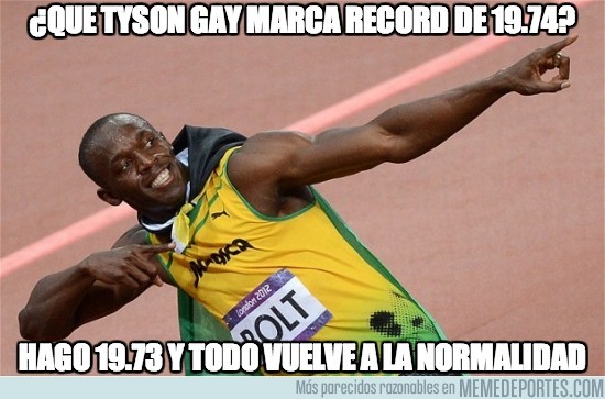 161521 - ¿Que Tyson Gay marca record de 19.74?