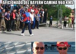 Enlace a Aficionado del bayern camina 960 kms