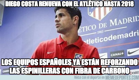 175901 - Diego Costa renueva con el Atlético de Madrid hasta 2018.