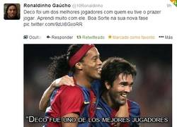 Enlace a Ronaldinho dedica unas palabras a Deco tras enterarse de su retirada #Cracks