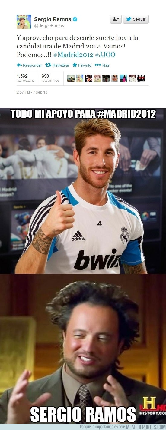 184227 - Sergio Ramos gafando a Madrid 2020 con su tweet [Ya borrado] 