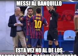 Enlace a Messi al banquillo lesionado