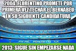 Enlace a 2004: Florentino promete por primera vez techar el Bernabéu en su siguiente candidatura