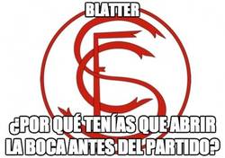 Enlace a Blatter, nuevo enemigo del Sevilla
