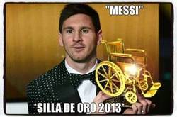 Enlace a Messi Silla de Oro 2013