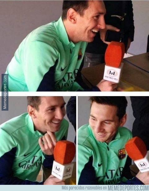 214006 - La reacción de Messi cuando se le preguntó acerca de dejar el Barça