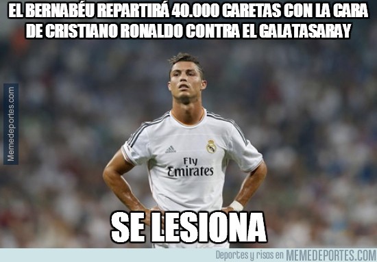 215679 - El Bernabéu repartirá 40.000 caretas con la cara de Cristiano Ronaldo contra el galatasaray