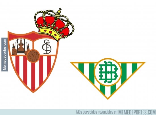 216218 - Los escudos actualizados del Sevilla y del Betis después del derbi