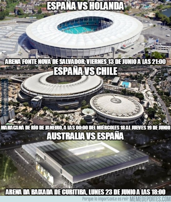 222213 - Los 3 primeros partidos de España de la primera fase del Mundial Brasil 2014