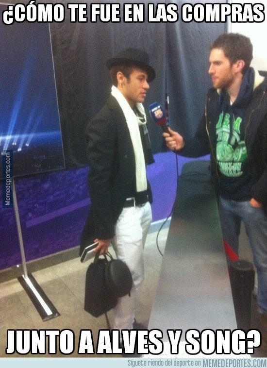 226658 - Neymar, tras su increíble actuación en Champions, fue a hacer algunas compras con Alves y Song