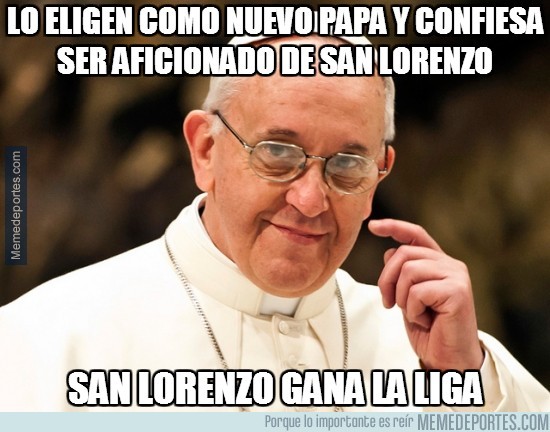 228804 - Lo eligen como nuevo papa y confiesa ser aficionado de San Lorenzo