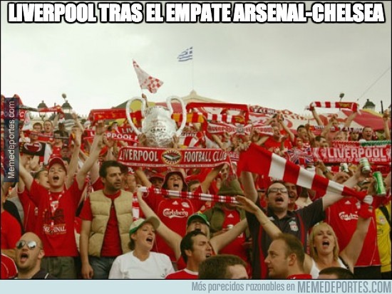233544 - Liverpool tras el empate Arsenal-Chelsea