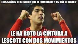 Enlace a Luis Suárez debe creer que el 'boxing day' es 'día de boxeo'