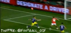Enlace a GIF: Inédito. Esta vez Chicharito no falla, gol contra el Swansea